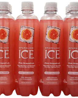 Craft Sparkling Ice Spring Water Pink Grapefruit 17-Ounce Bottles
