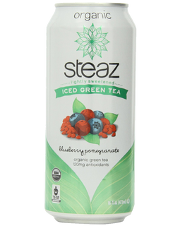 Craft Steaz Iced Tea Can Green Blueberry Pomegranate Gluten Free 16-Ounces